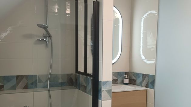 Douche et carrelage